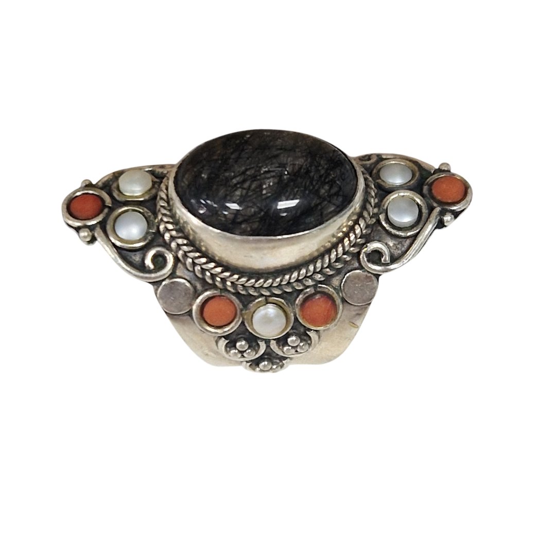 Bague losange pierre multicolor