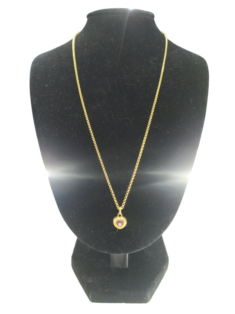 Chaine jaune chopard happy diamonds icons 1 diamant mobile (0,05 ct)