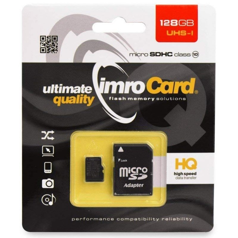 Carte memoire micro sd card sdxc c10 mem120e 128go