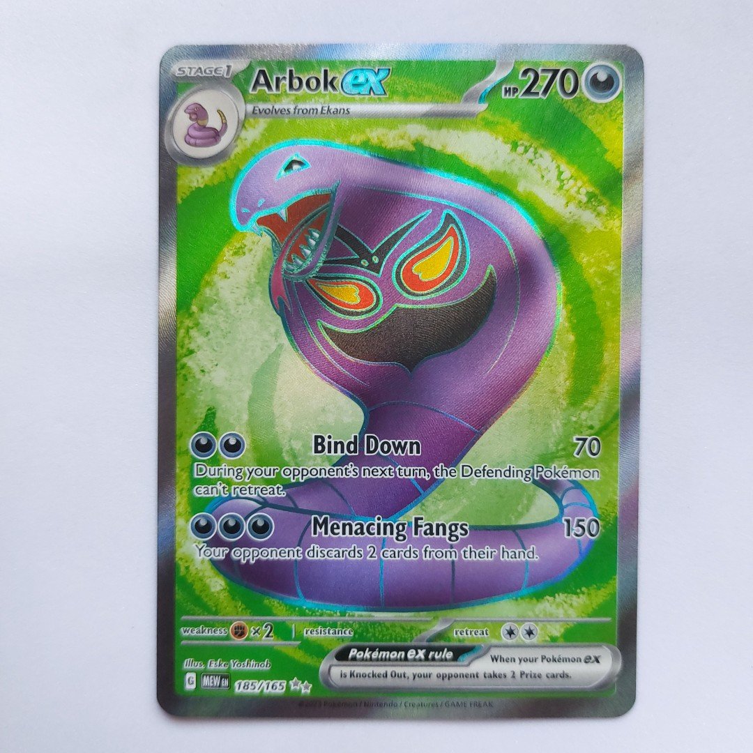 Cartes a collectionner arbok ex 185/165