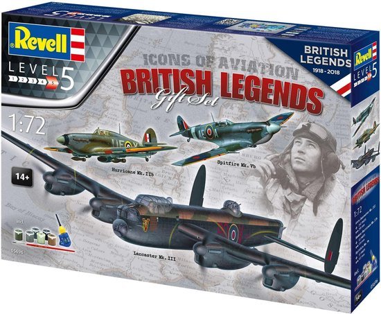 Maquette avion 1:72 british legend gift set 05696