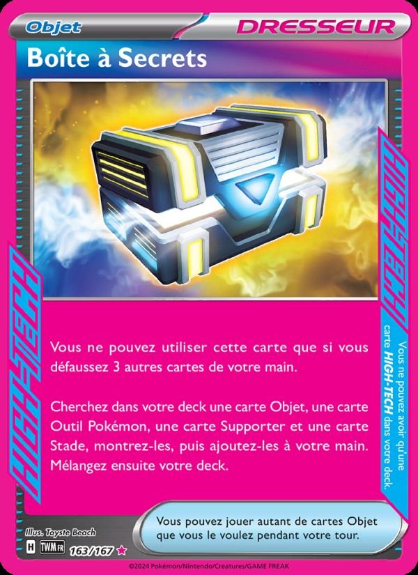 Carte pokemon boite a  secrets twm 163/167 holo