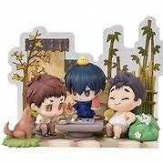 Figurine time raiders statuette wu xie & zhang qiling & wang pangzi: