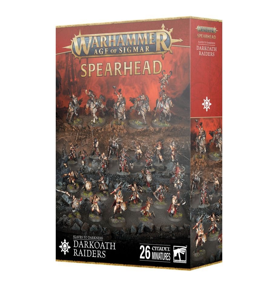 Figurine warhammer aos - slave to the darkness : spearhead darkoath raide