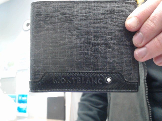 Portefeuille signature 8cc cuir noir