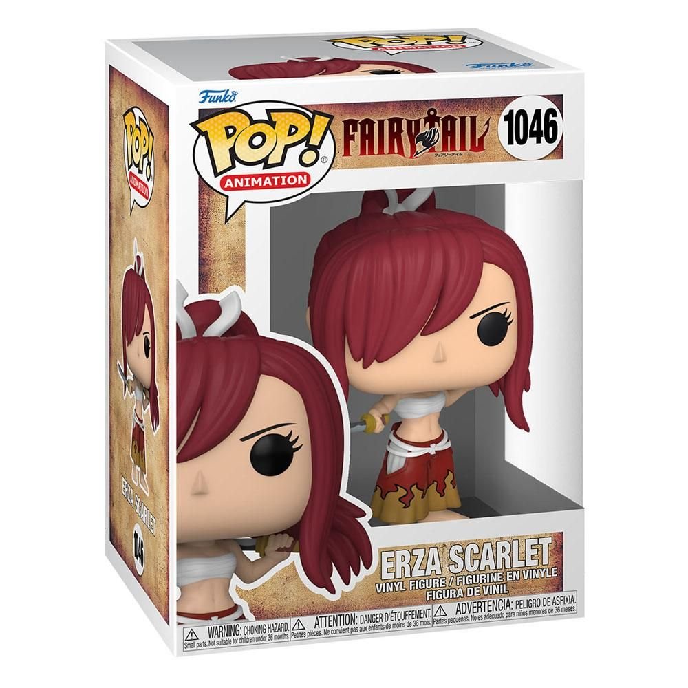 Fairy tail pop! animation vinyl figurine erza scarlet 9 cm