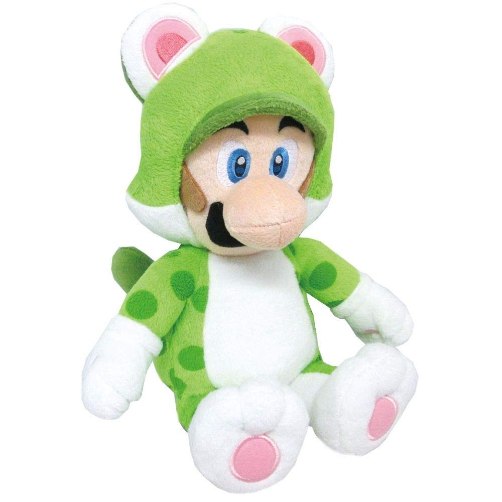 Peluche 25 cm peluche super mario 3d land - luigi chat