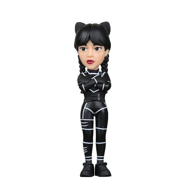 Figurine 12 cm tv serie 169 wednesday - mercredi addams en chat