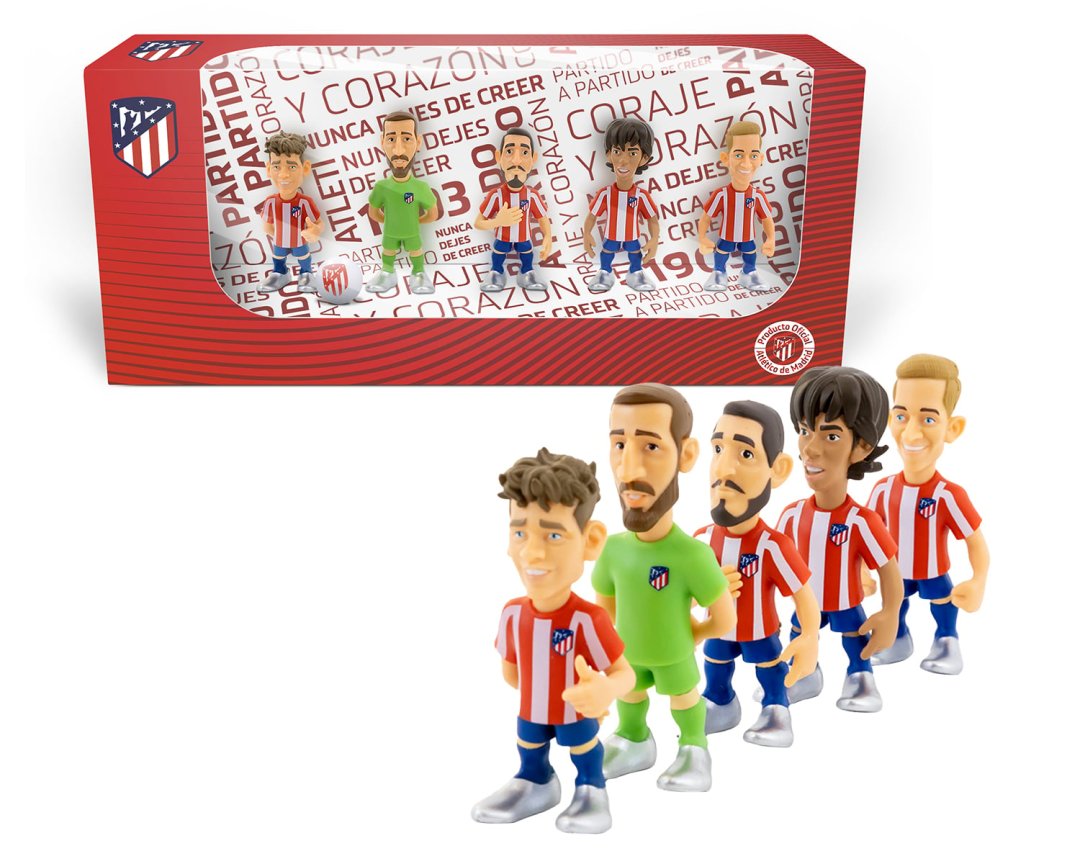 Figurine 7 cm football stars - pack de 5 atletico de madrid
