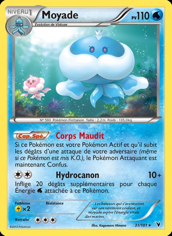 Carte pokemon moyade nvi 31/101 normal/reverse