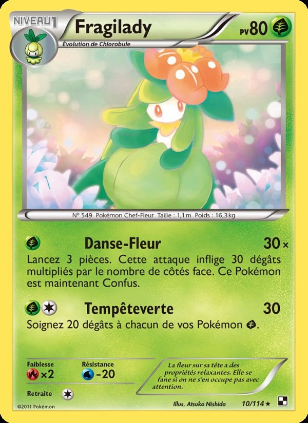 Carte pokemon fragilady blw 10/114 normal