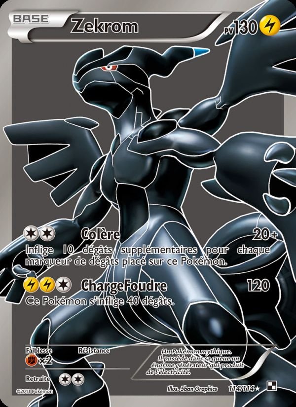 Carte pokemon zekrom blw 114/114 normal