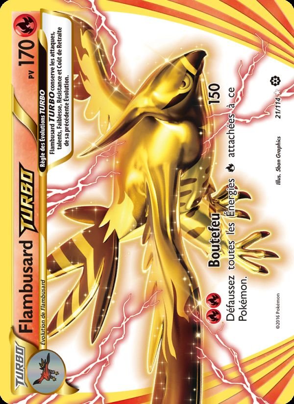 Carte pokemon flambusard turbo sts 21/114