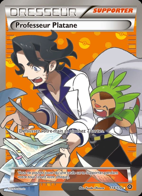 Carte pokemon professeur platane sts 114/114