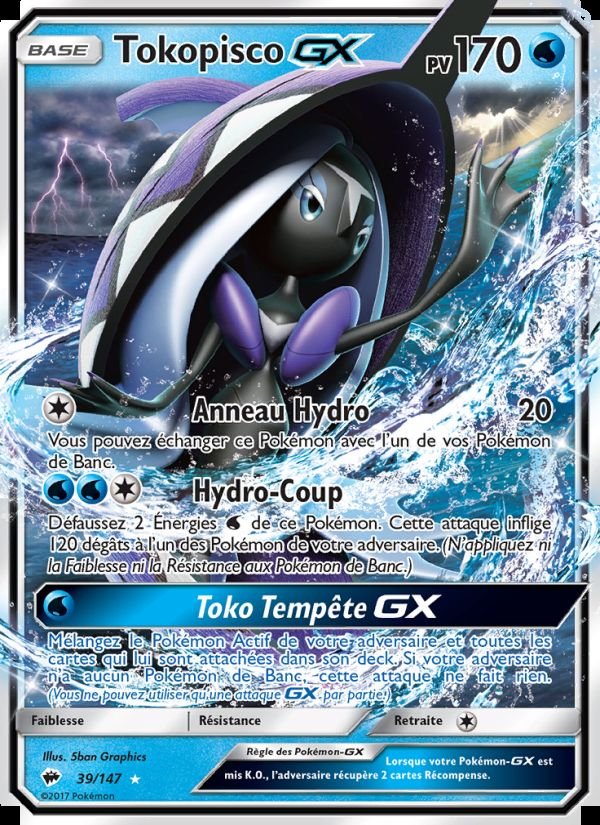 Carte pokemon tokopisco gx bus 39/147