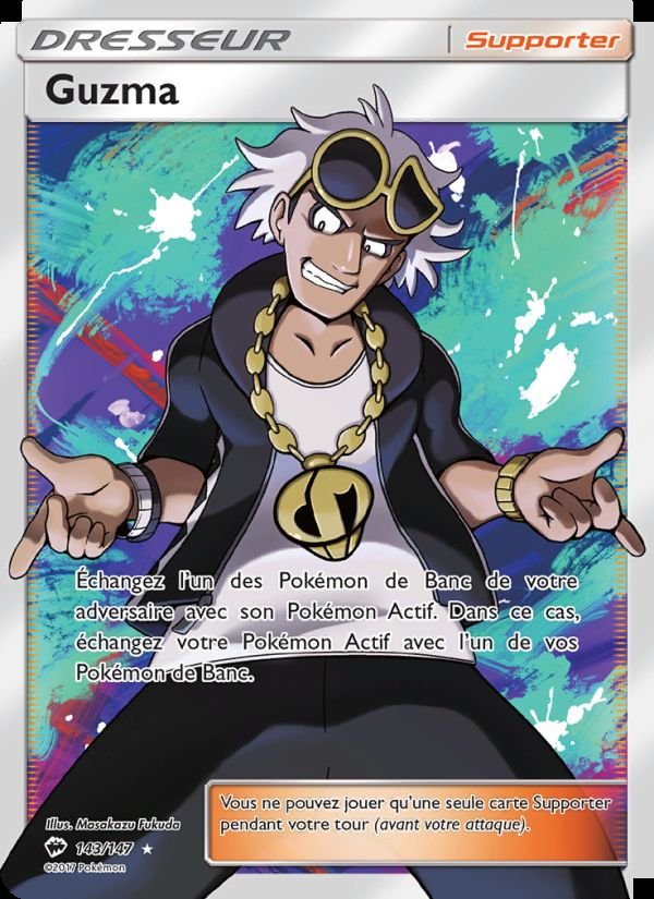 Carte pokemon guzma bus 143/147
