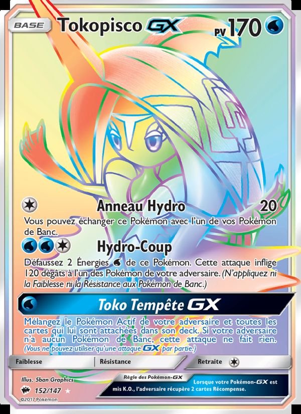 Carte pokemon tokopisco gx bus 152/147