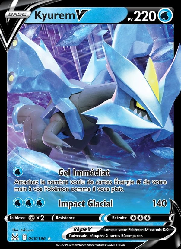 Carte pokemon kyurem v lor 048/196 holo