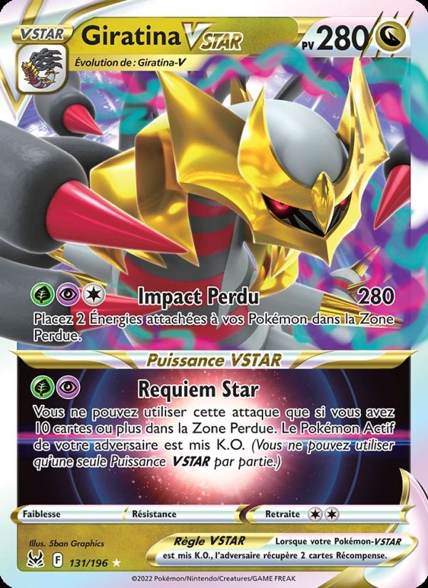 Carte pokemon giratina vstar lor 131/196 holo