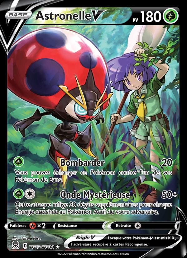 Carte pokemon astronelle v lor tg12/196 holo