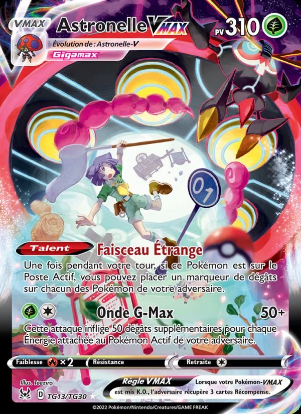 Carte pokemon astronelle vmax lor tg13/196 holo