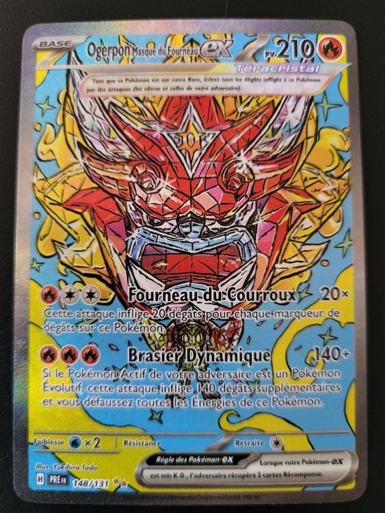 Carte pokemon ogerpon masque du fourneau ex pre 140