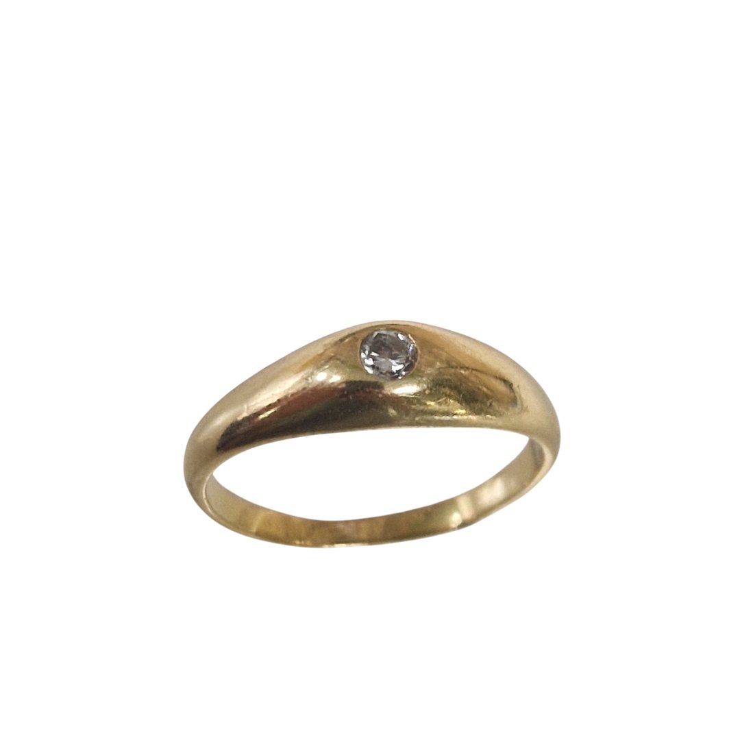 Bague or jaune solitaire diamant