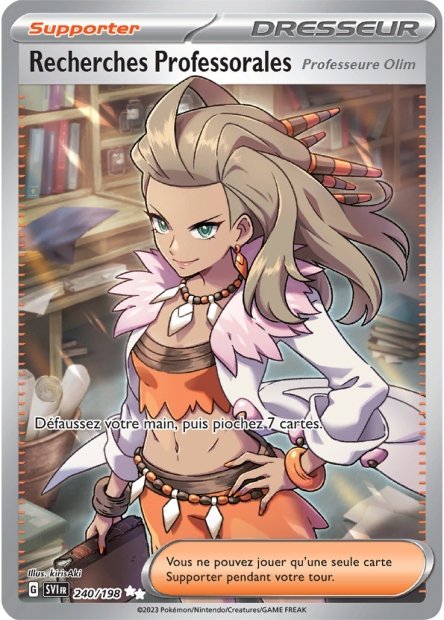Carte pokemon recherches professorales professeure olim svi 240/198