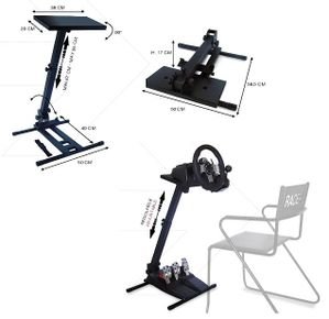 Support volant pedalier pro driving simulator