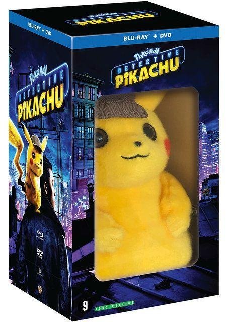 Pokemon-detective pikachu e?dition limitee-blu-ray + dvd + peluche