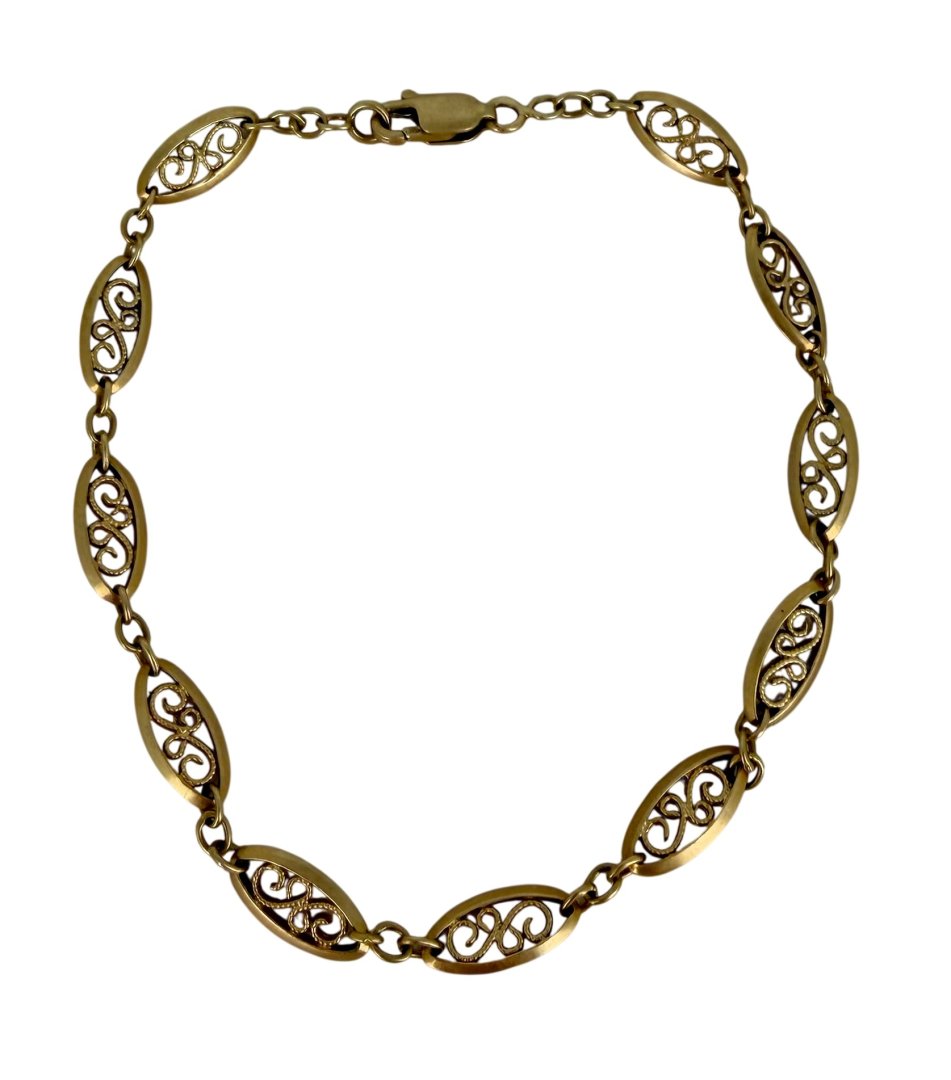 Bracelet jaune filigrane