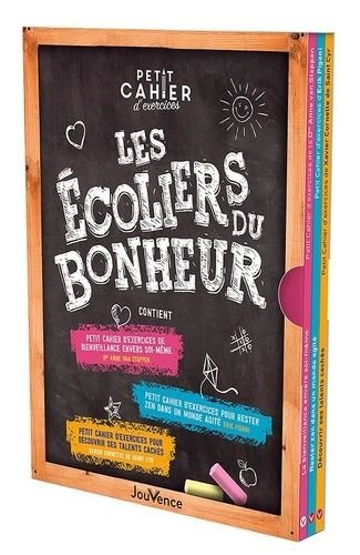 Les ecoliers du bonheur - coffret en 3 volumes : petit cahier d'exercices de bienveillance enver