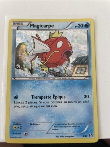 Carte pokemon magicarpe 4/12 holo