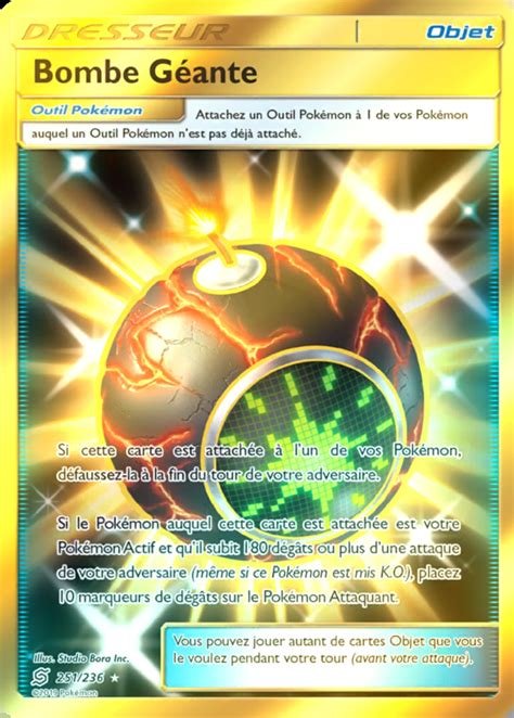 Carte pokemon bombe geante 251/236