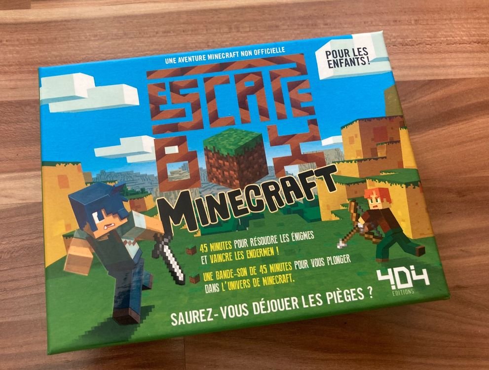 Jeu societe minecraft escape box