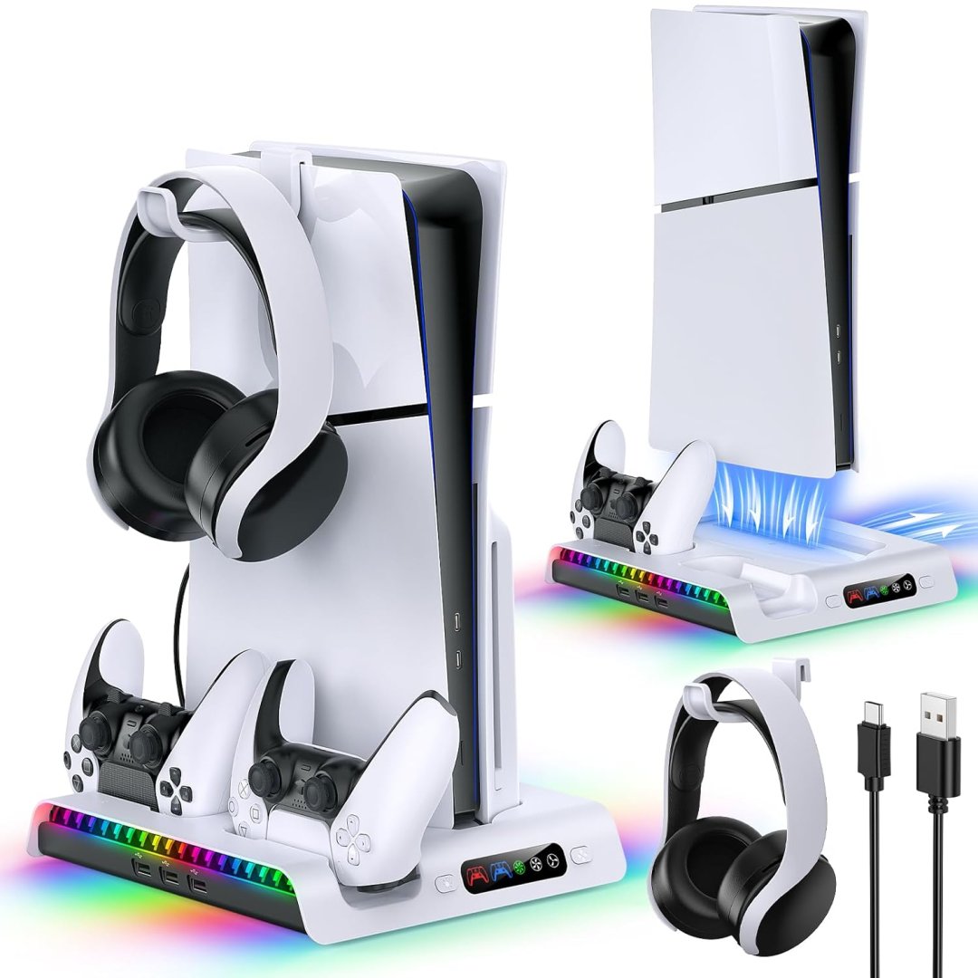 Support console ventilateur/chargeur