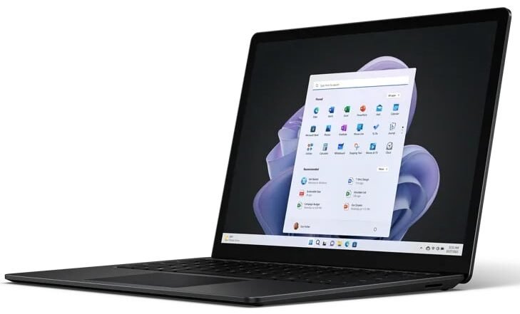 Ordinateur portable surface laptop 5 1951 13,5" intel core i7-1265u 2,7ghz 256go 16go intel iris xe graphics azerty