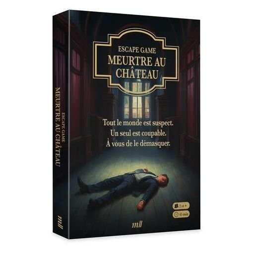 Escape game meurtre au chateau - tout le monde est suspect - un seul est coupable - a vous de le