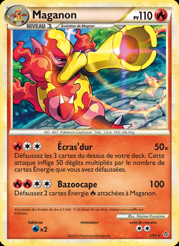 Carte pokemon maganon ul fa(c)vr-95 reverse