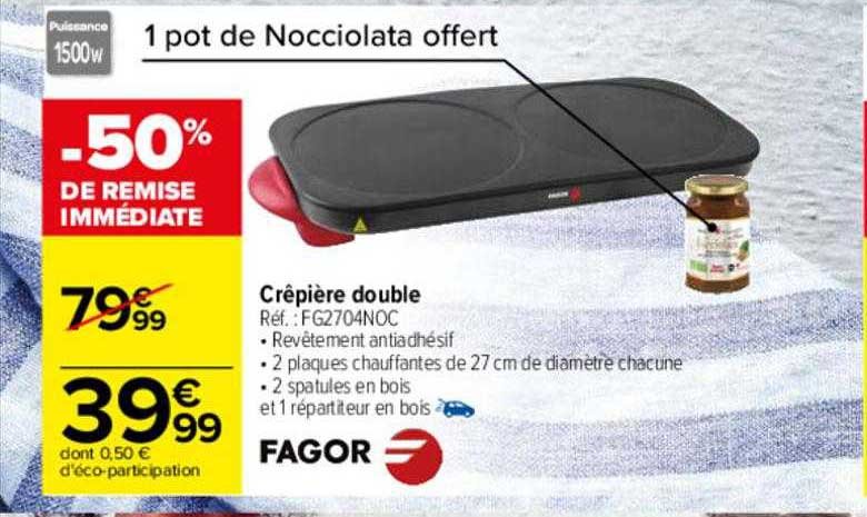 Crepiere double