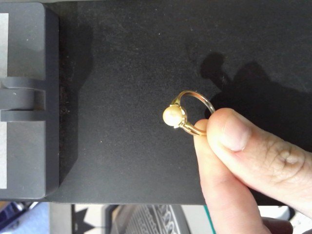 Bague jaune perle perle