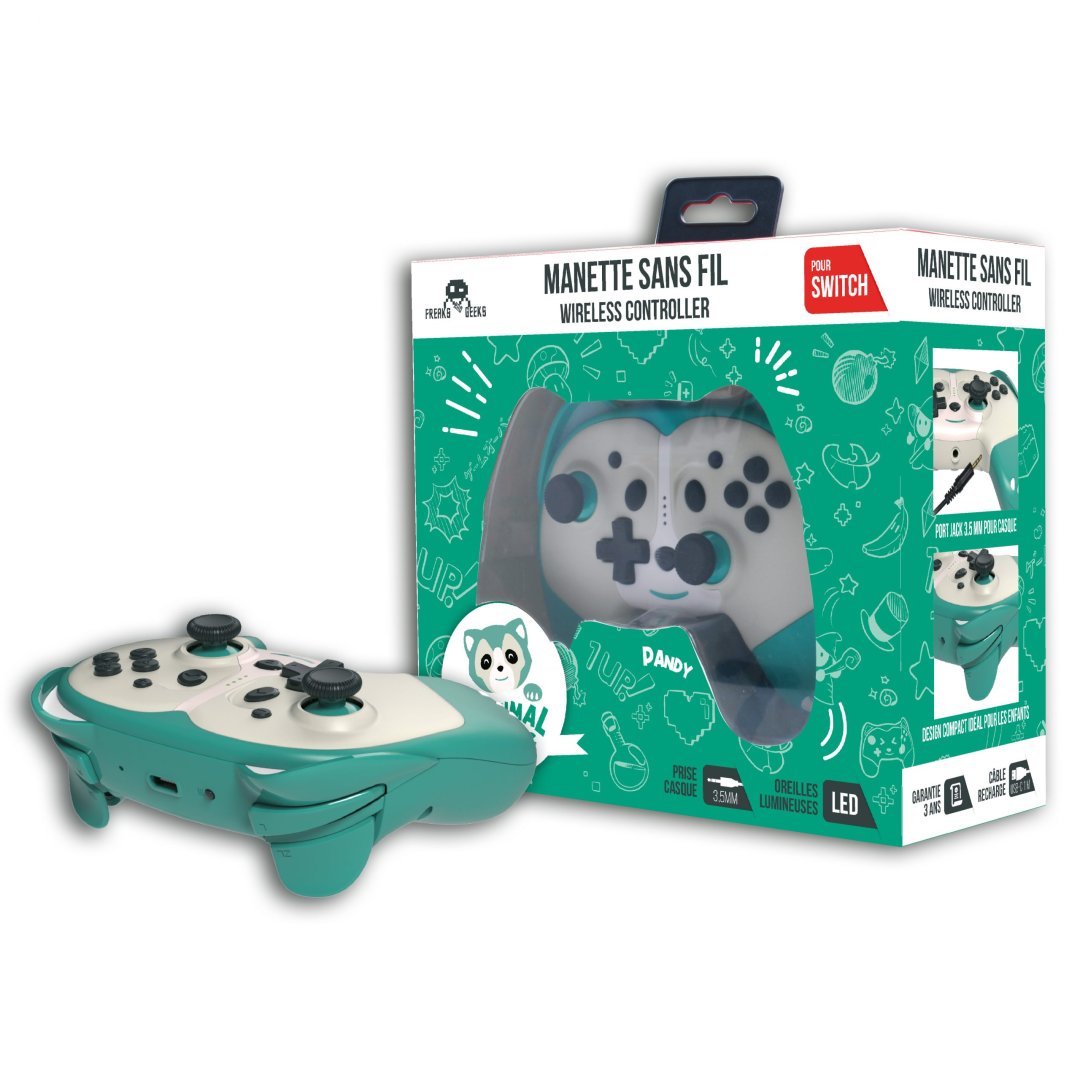 Manette switch 1 & 2 pandy animal gaming