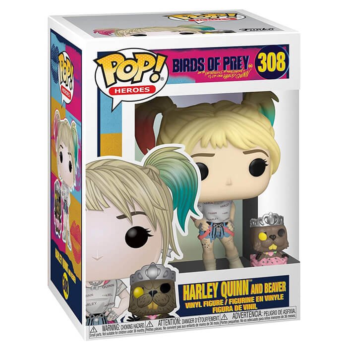 Pop! birds of prey - harley quinn and beaver 308