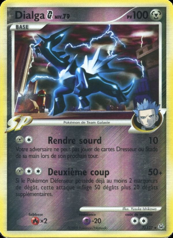 Carte pokemon dialga pl 7/127 reverse