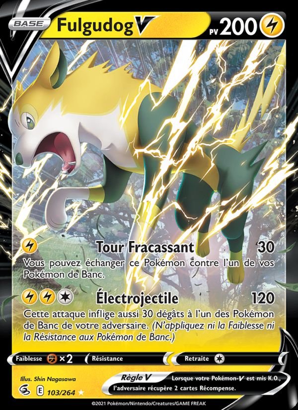 Carte pokemon fulgudog v fst 103/264 holo