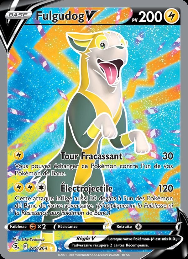 Carte pokemon fulgudog v fst 249/264 holo