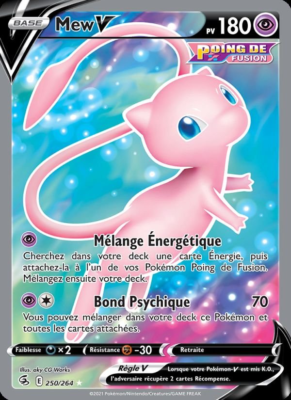 Carte pokemon mew v fst 250/264 holo