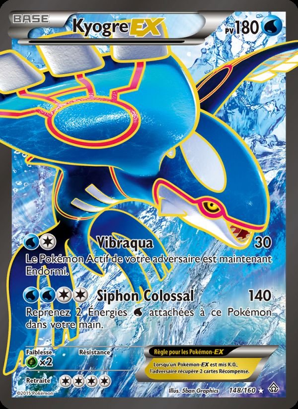 Carte pokemon kyogre ex prc 148/160
