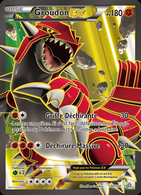 Carte pokemon groudon ex prc 150/160