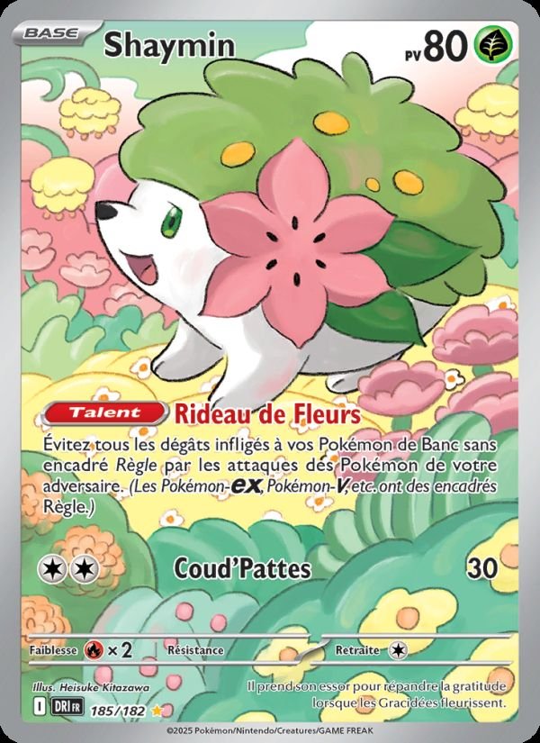 Carte pokemon shaymin dri 185/182 normal